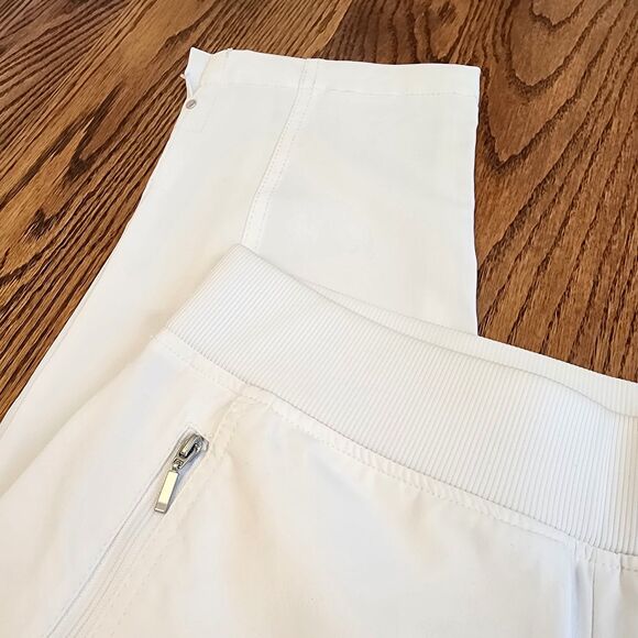 Chico's Zenergy White Clean Minimalist Ankle Pants Zip Pockets - Picture 6 of 6